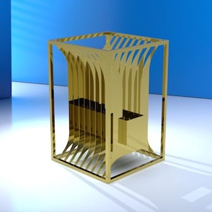 CNC Fire Pit DXF File – Modern Outdoor Fire Pit Plans for Laser, Plasma, Water Jet Cutting + PDF Guide