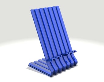Ripple Phone Stand STL: Modern Charging Dock, 3D Printable File
