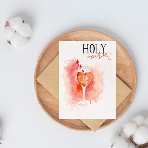 Holy Aperoli - A6 Aquarell handgemalt als Fine Art Print