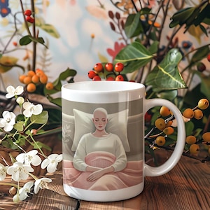 Breast Cancer Custom Mug- &quot;It’s okay to rest, but never stop believing in your ability to overcome.&quot;