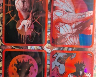 Naklejki holograficzne Red Dark Urge