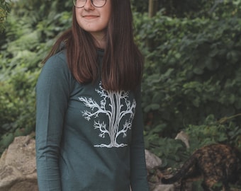 TREE - Womens Tencel Hoodie - Pine