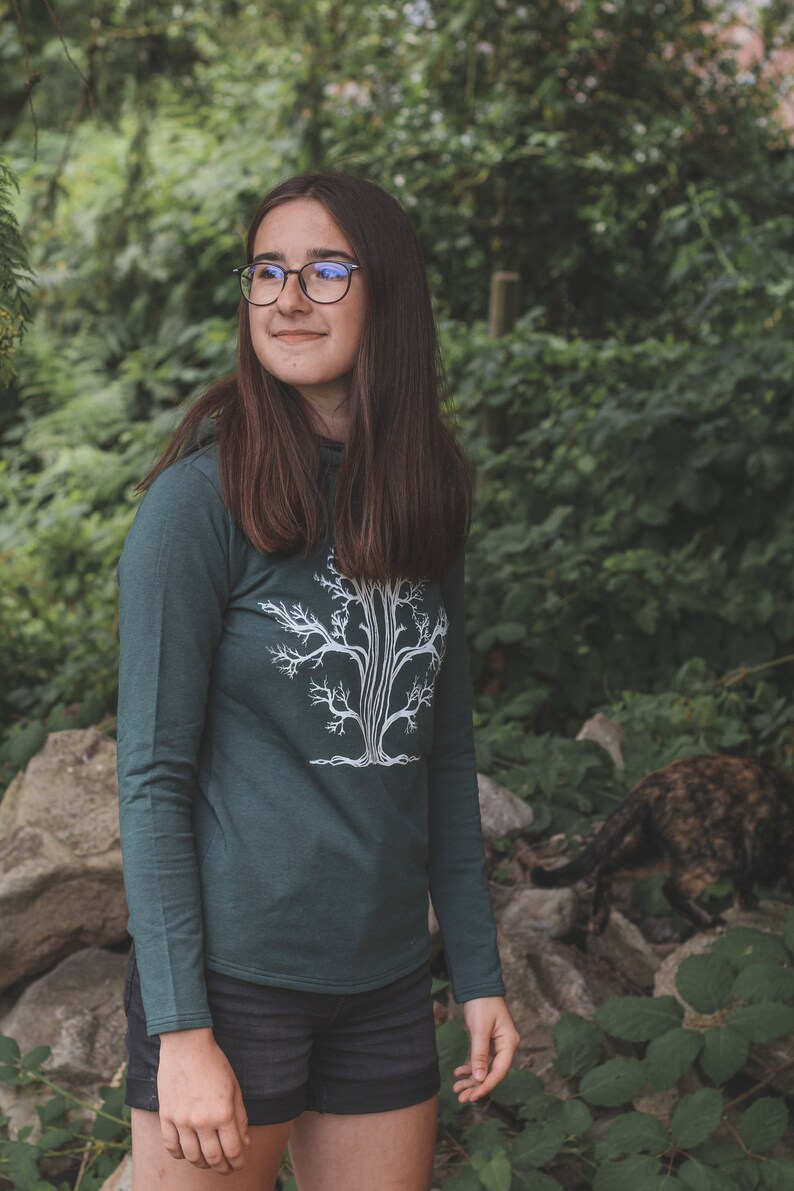 TREE - Womens Tencel Hoodie - Pine