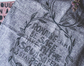 VEGGIE WISDOM - Organic Cotton & Hemp Tea Towel