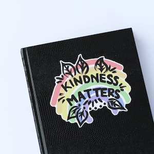 RAINBOW KINDNESS MATTERS Eco Friendly Paper Sticker