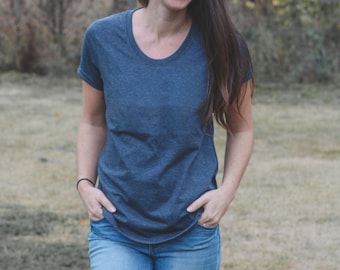 Women's Eco Tee - Blank Apparel - Heather Charcoal