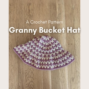 Granny Bucket Hat Crochet Pattern PDF | Summer Hat | Beginner-Friendly Digital Download | Funky Retro Crochet | byanahid