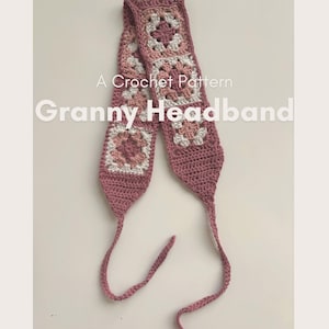Diadema de abuela PATRÓN DE GANCHILLO / Descarga digital PDF