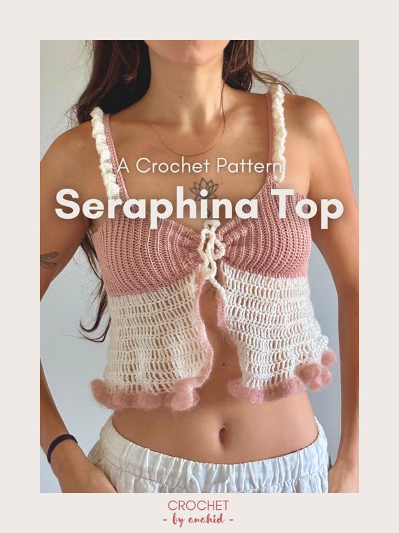 Ruffle Crochet Top Pattern: Made-to-measure PDF (digital Download