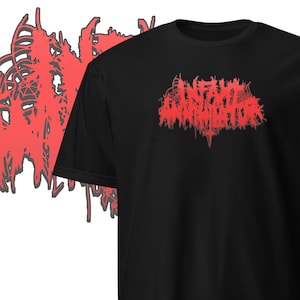 May include: Black t-shirt with a red graphic of the band "Infest the Rats' Nest".