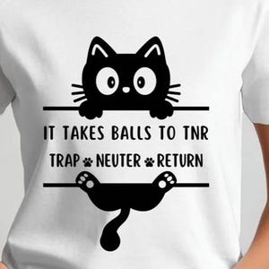 It Takes Balls to TNR, Trap Neuter Return, Funny Cat Rescue Svg Jpg Png Pdf, Humane Tnr Art, Cat Lover Gift, Stray Cat Shirt Deign, DIGITAL