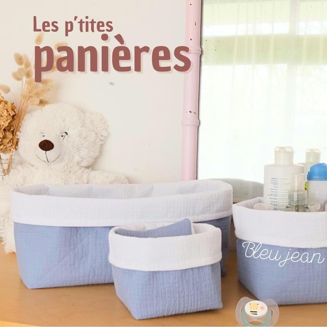 Organisateur Table à Langer Bébé Pliable – Grand Panier Compartimenté Avec Poignées, Portable Pour Couches & Lingettes