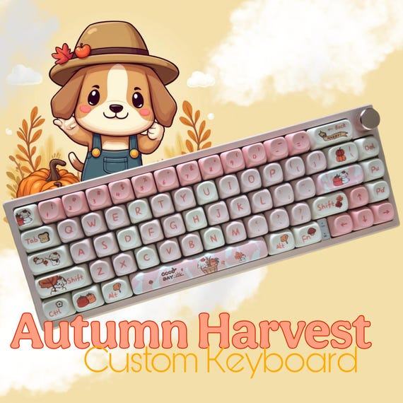 Autumn Harvest Creamy Custom Wireless Mechanical Gaming Keyboard Tri-Mode for Win/Mac