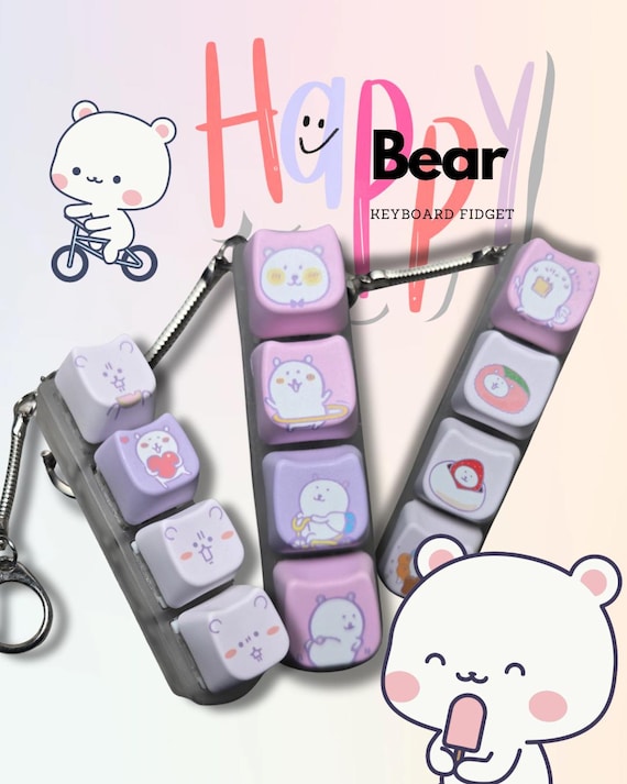 Happy Bear Fidget Toy: Silent, Clacky, or Creamy