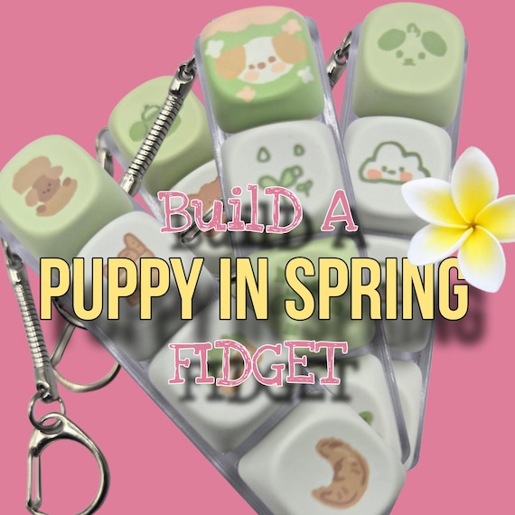 Build A Cute  Puppy in Spring Fidget! ( Silent, Clacky, or Creamy)