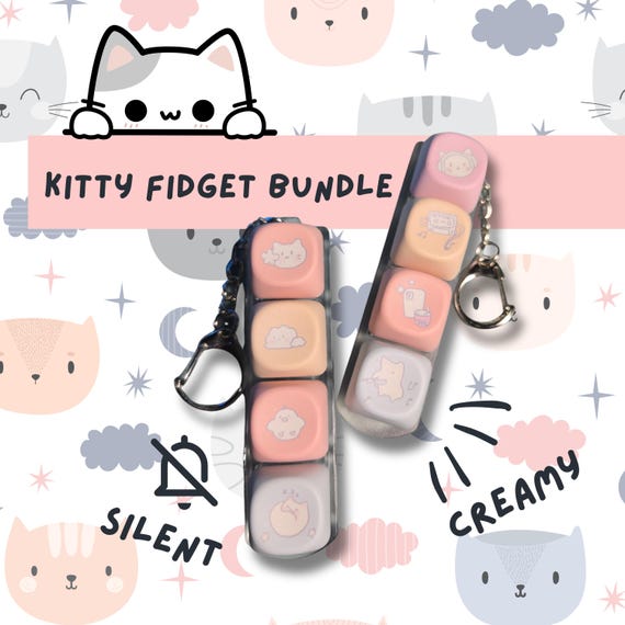 Cute Kitty Fidget Bundle!(Get 2 Fidgets: 1 Creamy & 1 Silent)