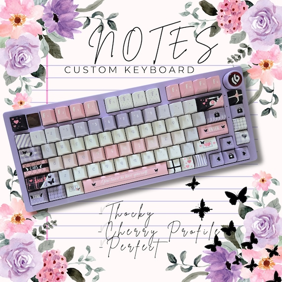 Notes - Custom Keyboard Hi75 Aluminum Alloy, Amazing Sound Profile (Wired, lighting effects) *Sound Test Link In Description