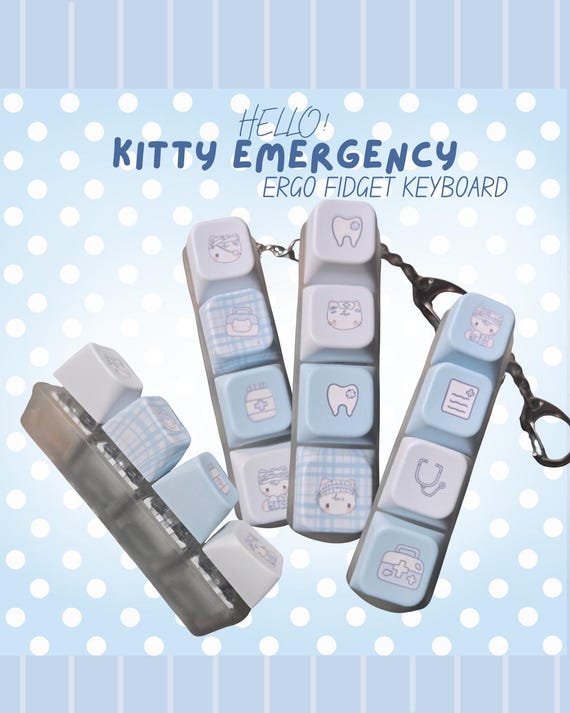 Hello! Kitty Emergency (Ergo) - Fidget Toy( Silent, Clacky, or Creamy)