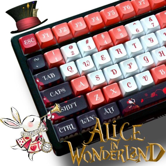 Queen of Hearts Alice in Wonderland Theme Keycap Set