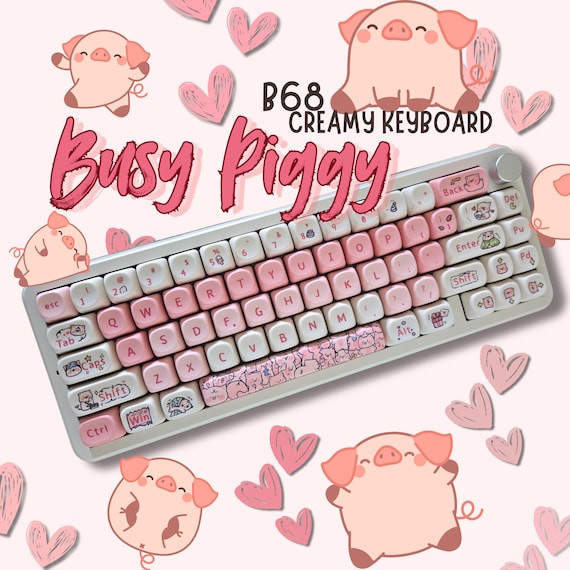 Busy Piggy Creamy Customized Wireless Mechanical Gaming Keyboard Tri-Mode for Win/Mac