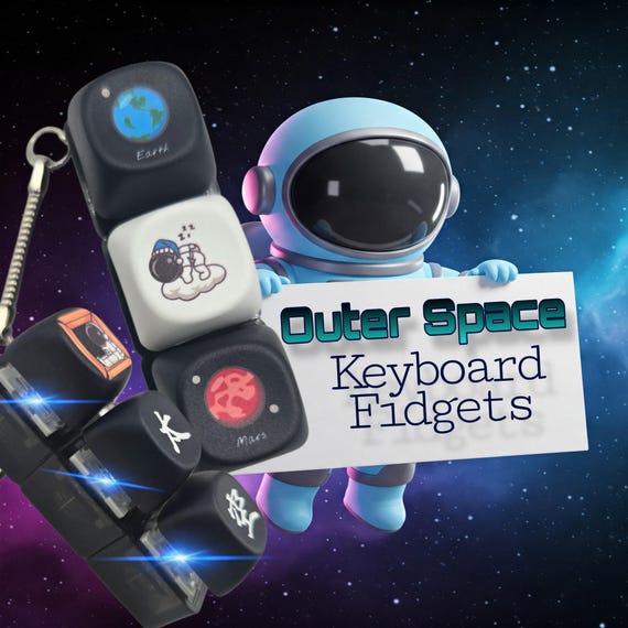 Outer Space Sensory Keyboard Fidget w Lights