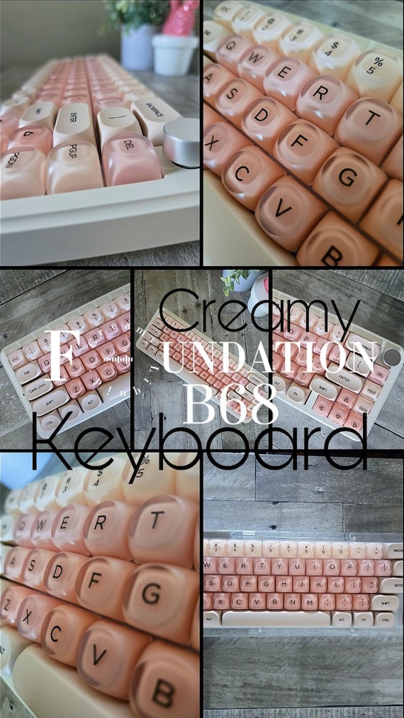 Creamy Liquid Foundation B68 Customized Wireless Keyboard  *SOUND TEST Link in description
