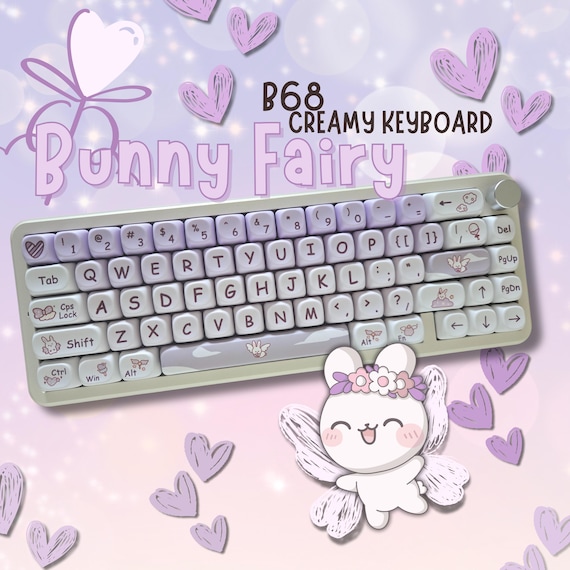 Bunny Fairy B68 Creamy Wireless Mechanical  Keyboard Sound Proflie: Bubby/Creamy