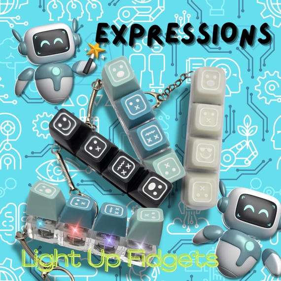 Expressions Light Up! 4 Key Fidget w LED(Clicky Clicks)