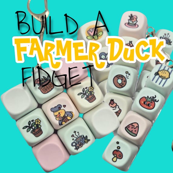 Build A Cute  Farmer Duck Fidget!( Silent, Clacky, or Creamy)