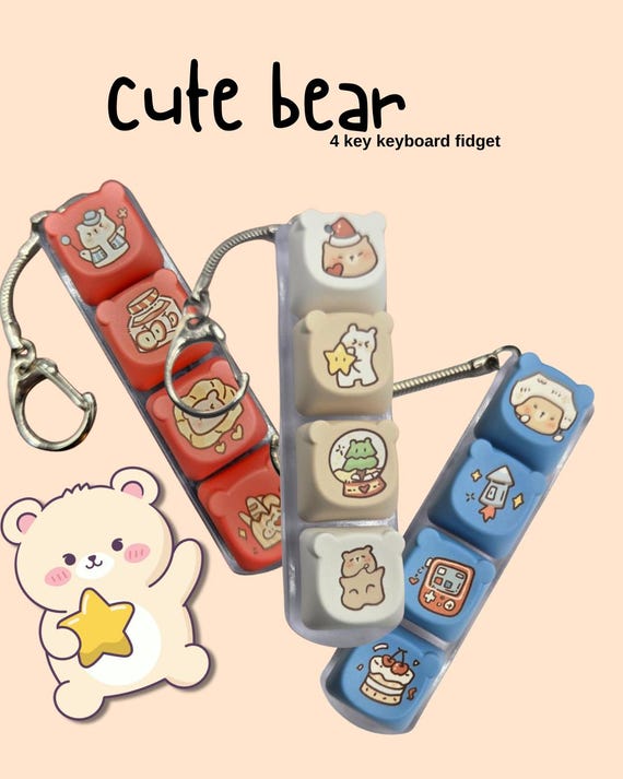 Cute Bear(Multiple Themes) 4 Key Fidget