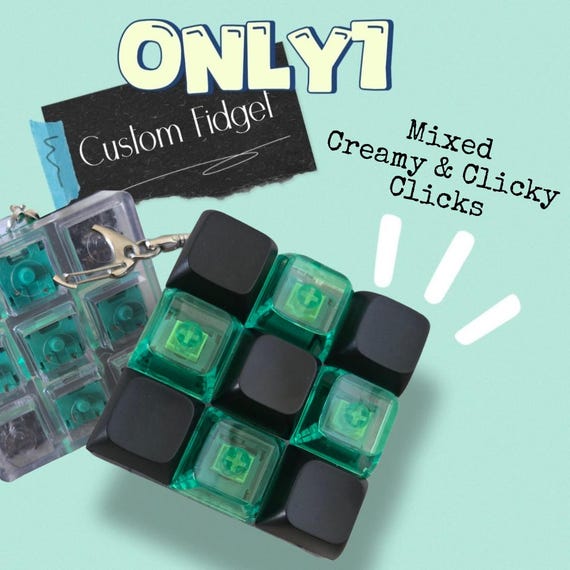 Creamy & Clicky Slayer Checkered Green and Black Jumbo Fidget (Only 1 Series)