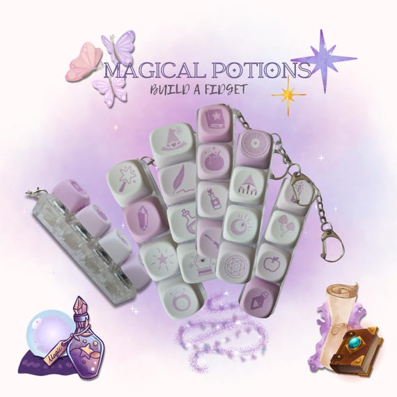 Magical Potions (Purple)Build A Fidget( Silent, Clacky, or Creamy)