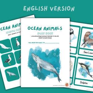 Printable Kids Activity book: Ocean Animals for Toddlers & Preschoolers