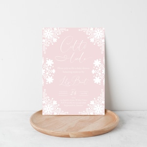 Invito baby shower Cielito Lindo rosa, baby shower messicano, baby shower cielito lindo, invito baby shower rosa, modello modificabile