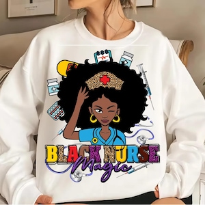 Enfermera negra mágica PNG, mujer negra fuerte PNG, reina negra PNG, chica negra mágica PNG, vida de enfermera png