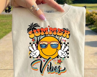 Summer Vibes png, retro strandsublimatieontwerp, shirt voor tropische vakantie, png, digitale download Vacay Vibes