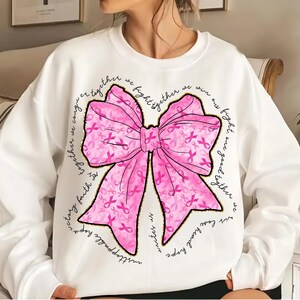 Fiocco di nastro rosa PNG / Clipart per la sensibilizzazione sul cancro al seno per magliette