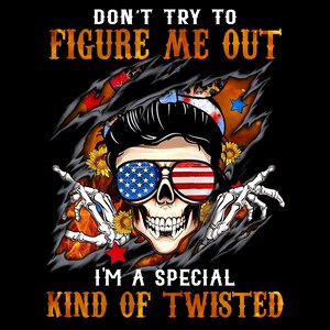 Não tente me entender, eu sou um tipo especial de png distorcido, caveira patriótica PNG, dia da independência de 4 de julho com bandeira americana