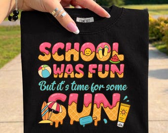 PNG de Férias Escolares, PNG de Férias de Verão para Professores, Design Retrô para Sublimação de Professores, Design de Camiseta para o Último Dia de Aula
