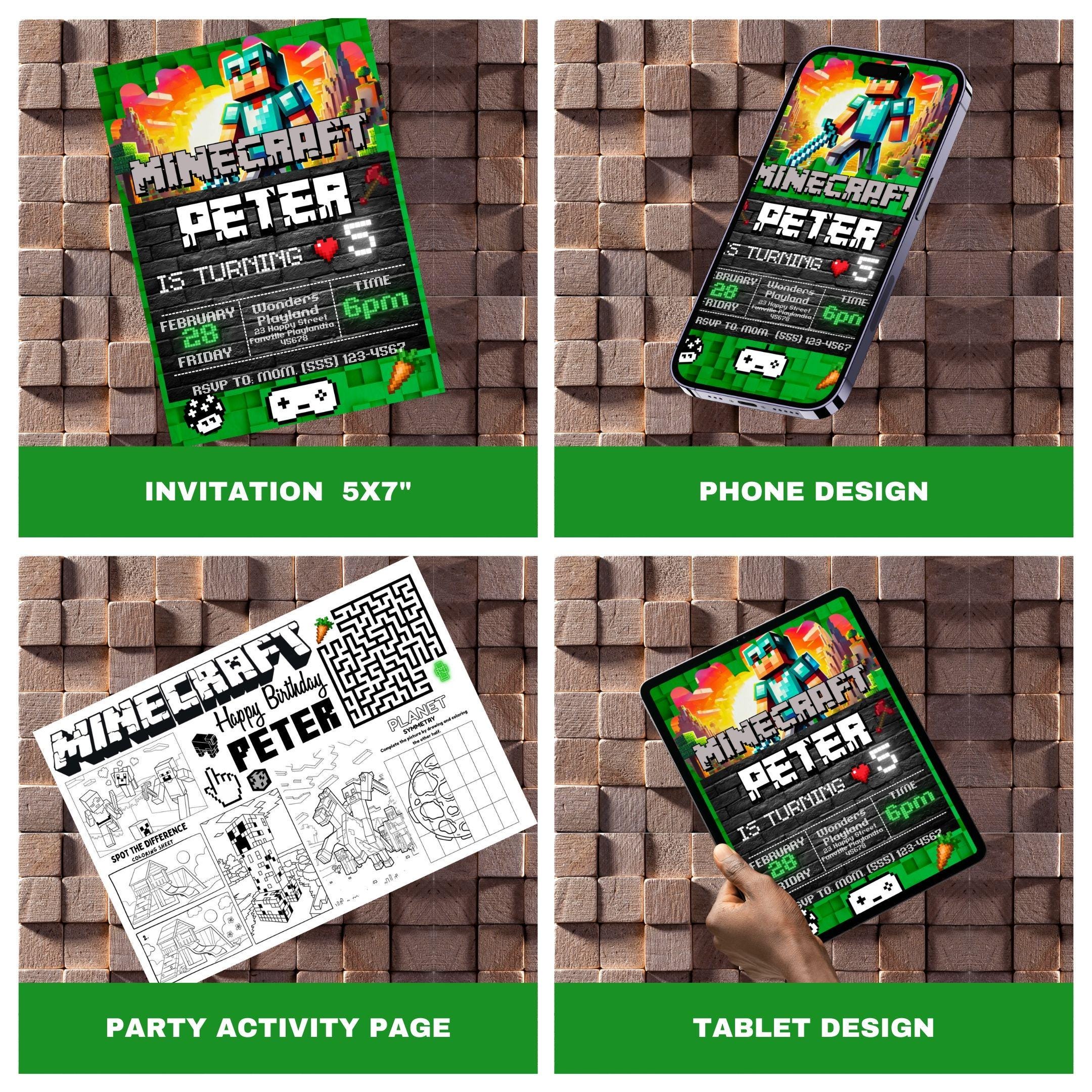 Minecraft Birthday Party Bundle