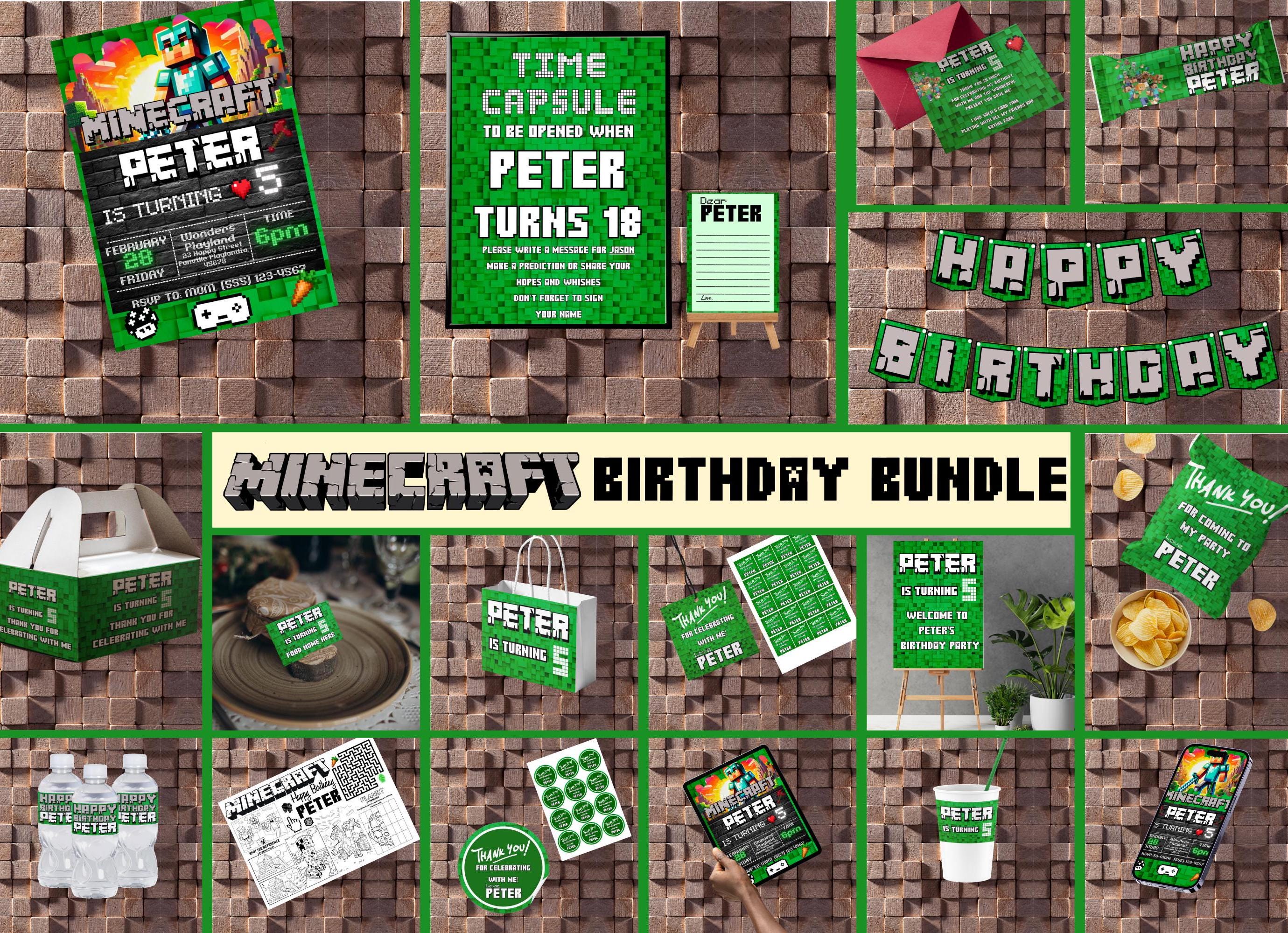 Minecraft Birthday Party Bundle