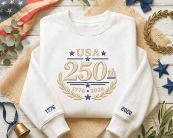 America 1776 2026 Sweatshirt, Patriotic Bow Crewneck, USA 250th Anniversary Pullover pas440044