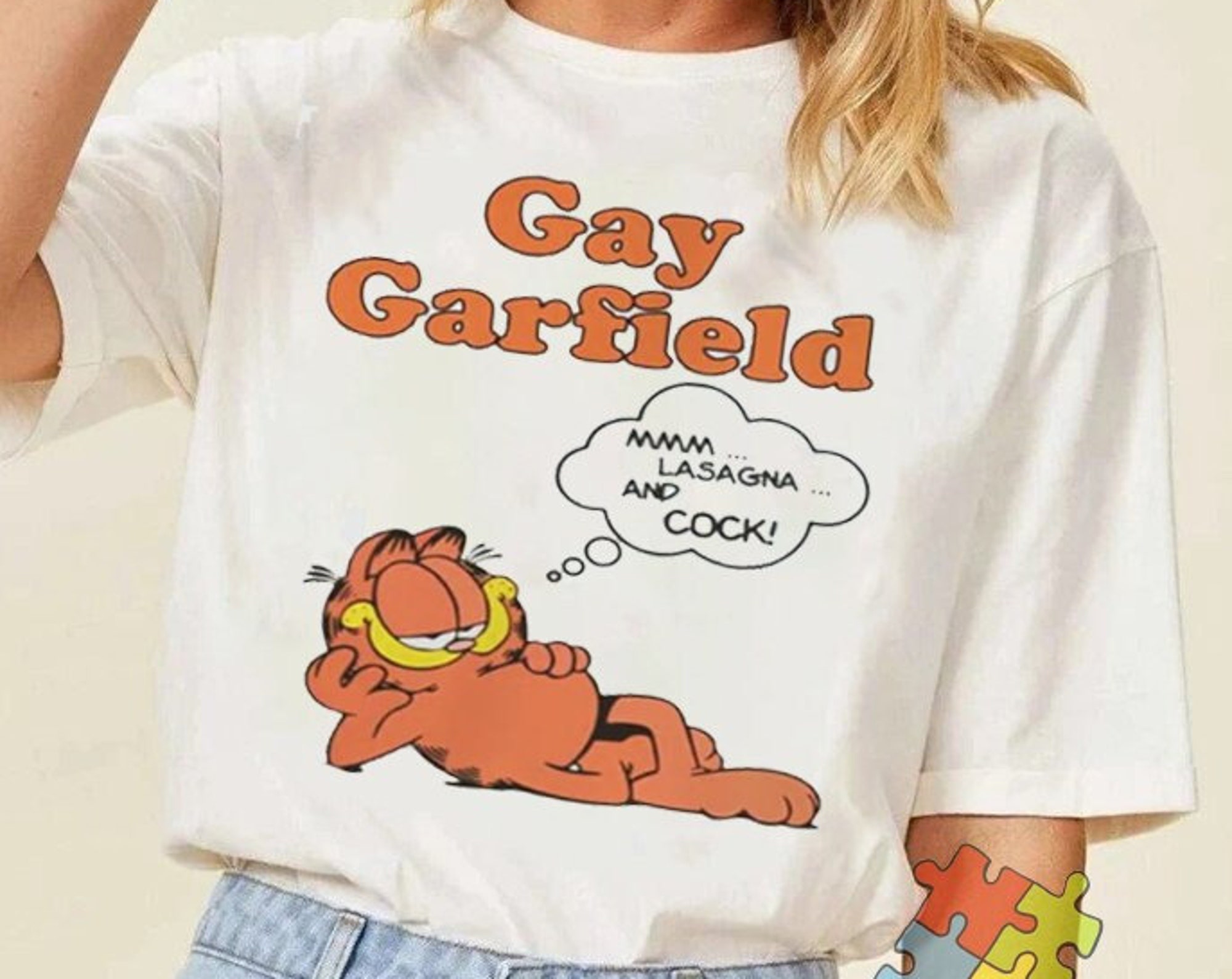 Funny Gay Garfield shirt, Vintage Garfield Shirt