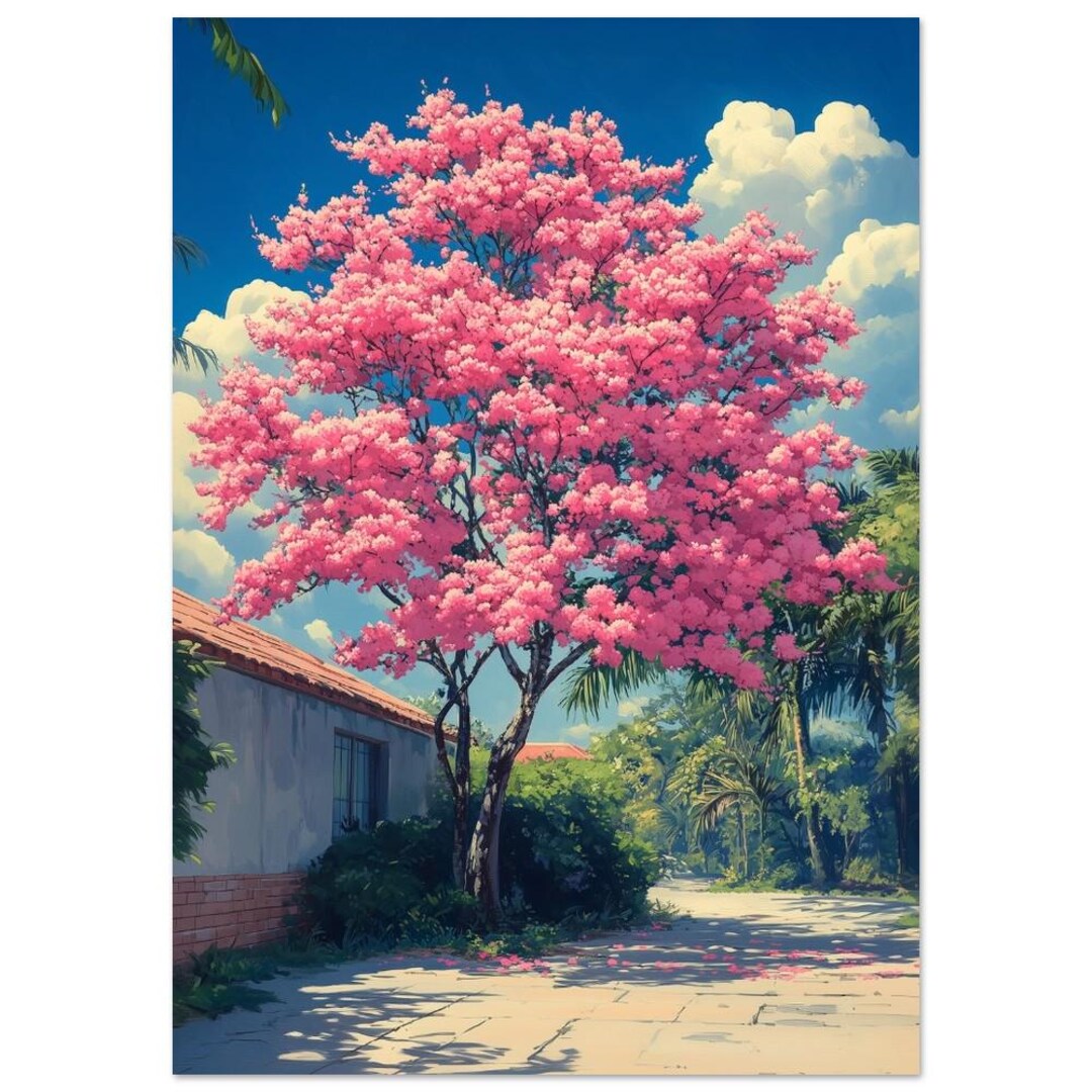 Vintage Tree Poster Botanical Illustration Print Full Color Nature Wall ...