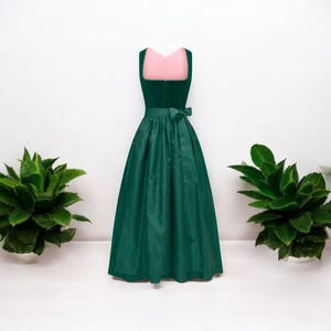 Green Velvet Dirndl - Free Shipping & Blouse Included