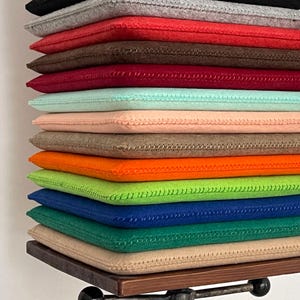 USA Delivery Duty Paid!!!  Hand-Stitched Felt Round-Corner Square Cushion Handmade Chair Pad Custom Sizes Seat Cushion