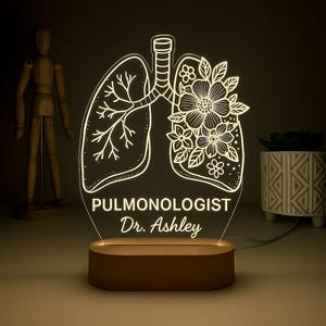 Benutzerdefinierte Pulmonologen Nachtlicht, Medizinisches Geschenk, Arzt Büro Dekor, Geschenk für Pulmonologen, Medizinstudierender oder Doktor Geschenk