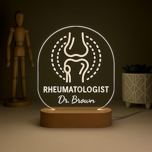 Custom Rheumatologist Night Light, Joint Care LED Lamp,Gift for Rheumatology Doctor, Rheumatology Office Decor, Anatomical Night Light