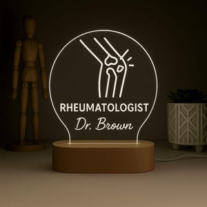 Custom Rheumatologist Night Light, Joint Care LED Lamp,Gift for Rheumatology Doctor, Rheumatology Office Decor, Anatomical Night Light