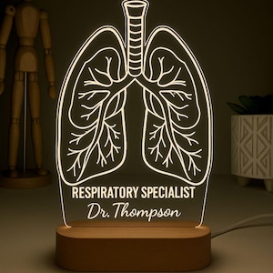 Benutzerdefinierte Pulmonologen Nachtlicht, Medizinisches Geschenk, Arzt Büro Dekor, Geschenk für Pulmonologen, Medizinstudierender oder Doktor Geschenk
